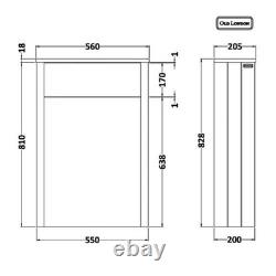 Hudson Reed Old London Back to Wall WC Unit 550mm Wide Storm Grey