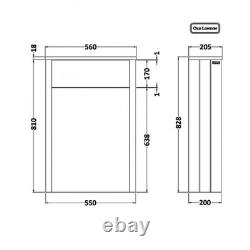 Hudson Reed Old London Back to Wall WC Unit 550mm Wide Twilight Blue