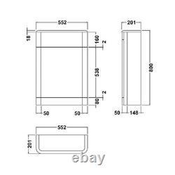 Hudson Reed Solar Back to Wall WC Unit 550mm Wide Pure White