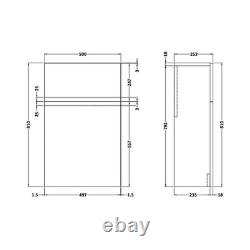 Hudson Reed Urban Back to Wall WC Toilet Unit 500mm Wide Satin Anthracite
