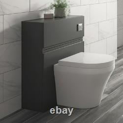 Hudson Reed Urban Back to Wall WC Toilet Unit 500mm Wide Satin Anthracite