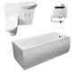 Imelda Bathroom Suite With 1050m Vanity Set Inc Roca Comfort Height Toilet Pan