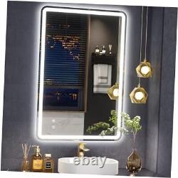 Inch LED Bathroom Mirror Rounded Corner Rectangle 16x24 A. Back-lit Frameless