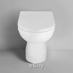 Ingersly 900mm Left Hand Bathroom Grey Vanity Basin Back To Wall Toilet