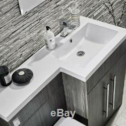 Ingersly Right Bathroom Grey Vanity Furniture Basin Back To Wall Toilet