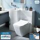 Inton 900mm Bathroom White Basin Vanity Unit Rimless Back To Wall Wc Toilet Lh