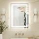 Keonjinn 50x70cm Bathroom Mirror With Led Lights, Antifog Vanity Mirror Back An