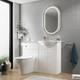Kiana White Combination Two Door Vanity Unit And Back To Wall Toilet With Pan An