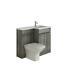 L Shape Vanity Unit & Btw Wc Toilet Cabinet Storage Gamma Furniture Set