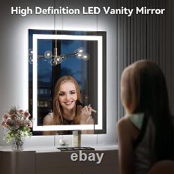 LED Bathroom Mirror with Lights, 22x28 LED Bathroom Mirror-Front & Backlit