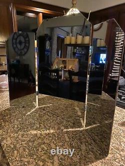 LG Vintage Antique Victorian Mirror Trifold Wall Table VANITY Makeup