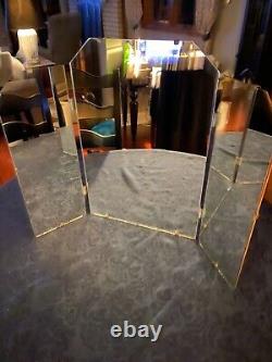 LG Vintage Antique Victorian Mirror Trifold Wall Table VANITY Makeup