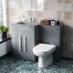 Lh 600mm Grey Vanity Cabinet Basin With Wc Unit And Btw Toilet Ason