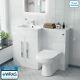 Lh Vanity Sink Basin Unit Back To Wall Wc Rimless Toilet Bathroom Suit Aron