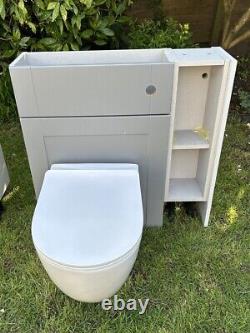 Light Grey Calypso Vanity Unit WC Back To Wall Toilet RRP £2000