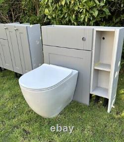 Light Grey Calypso Vanity Unit WC Back To Wall Toilet RRP £2000