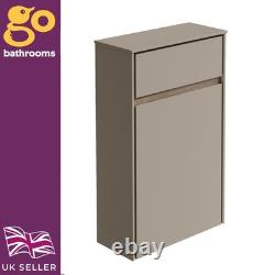 Light Grey & Oak Back to Wall Toilet WC Unit Cistern Housing