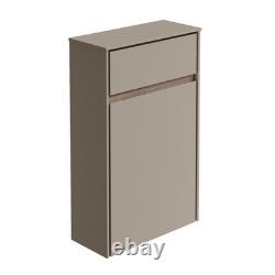 Light Grey & Oak Back to Wall Toilet WC Unit Cistern Housing