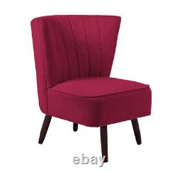 Linen Fabric Tub Shell Back Armchair Sofa Vanity Bedroom Dressing Dining Chair