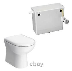 Linx Back to Wall WC Toilet Unit White Bathroom Furniture 600 x 300mm