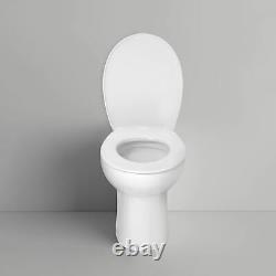 Lonel Grey Bathroom Vanity Unit LH Basin WC Furniture Back To Wall Toilet 1100mm