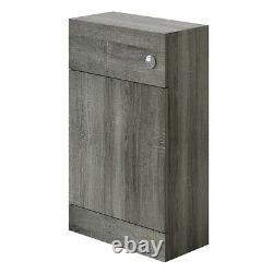 Lumin Grey Vanity Basin Unit BTW Toilet Mirror Cabinet Furniture Set