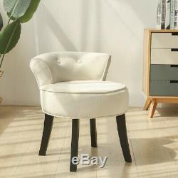 Luxury Velvet Dressing Table Stool Black Legs Vanity Upholstered Bedroom Chair