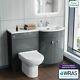 Manifold Bathroom Grey Basin Sink Vanity Unit Back To Wall Wc Toilet Rh 1100mm