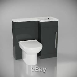 Manifold Bathroom RH White Basin Sink Vanity Unit WC Back To Wall Toilet 900mm