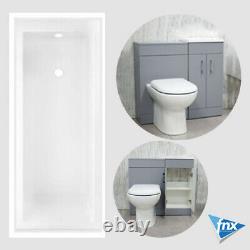 Matt Grey Bathroom Vanity Suite 1700 Bath Vanity Unit Btw Unit & Toilet