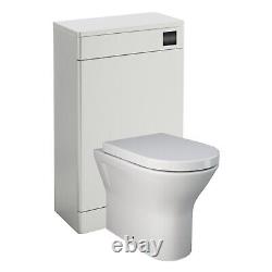Matt Grey Luxury Bathroom Basin Sink Vanity Unit Suite Including RAK Toilet Pan