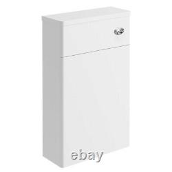 Matt White WC Unit Back To Wall Toilet Concealed Cistern Housing Bathroom 80cm