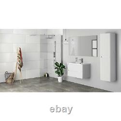 Matt White WC Unit Back To Wall Toilet Concealed Cistern Housing Bathroom 80cm