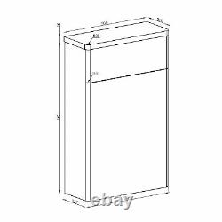 Matt White WC Unit Back To Wall Toilet Concealed Cistern Housing Bathroom 80cm