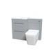 Matte Grey 1100mm 2 Drawers Basin Vanity, Wc Unit & Back To Wall Toilet