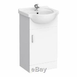 Mayford Bathroom Cloakroom Vanity Furniture Storage Units High Gloss White Rigid