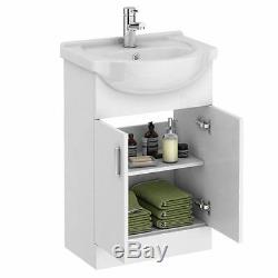 Mayford Bathroom Cloakroom Vanity Furniture Storage Units High Gloss White Rigid