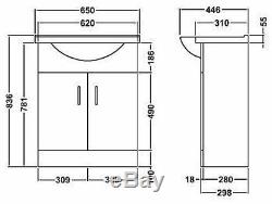 Mayford Bathroom Cloakroom Vanity Furniture Storage Units High Gloss White Rigid