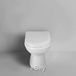 Melbourne Bathroom Basin Sink Vanity White Unit WC Back To Wall Toilet RH