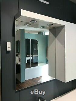 Mirror units Vanity Cabinet Sink Basin Tall Storage White Gloss Bathstore Myplan