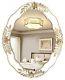 Mirrors For Wall, 22x29 Oval Metal Frame Decorative Mirror, Chic 22x29 Gold