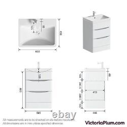 Mode Cooper back to wall bath suite with vanity unit and close coupled toilet