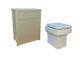 Modern Back To Wall Vanity Unit And White Square Toilet Pan
