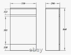 Modern Back to Wall Cistern Housing Unit Toilet Gloss Finish Bathroom Furniture