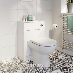 Modern Bathroom Toilet & Basin Sink Vanity Unit 1TH Furniture 1155mm Matte White