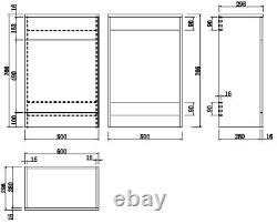 Modern Bathroom Toilet & Basin Sink Vanity Unit 1TH Furniture 1155mm Matte White