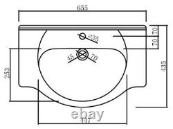 Modern Bathroom Toilet & Basin Sink Vanity Unit 1TH Furniture 1155mm Matte White