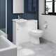 Modern Bathroom Toilet & Basin Sink Vanity Unit 1th Furniture 910mm Matte White