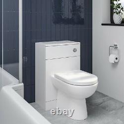 Modern Bathroom Toilet & Basin Sink Vanity Unit 1TH Furniture 910mm Matte White