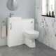 Modern Bathroom Toilet & Basin Sink Vanity Unit Furniture 900mm Gloss White